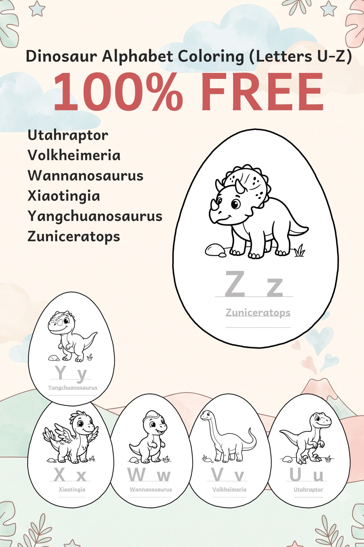 free dinosaur coloring pages