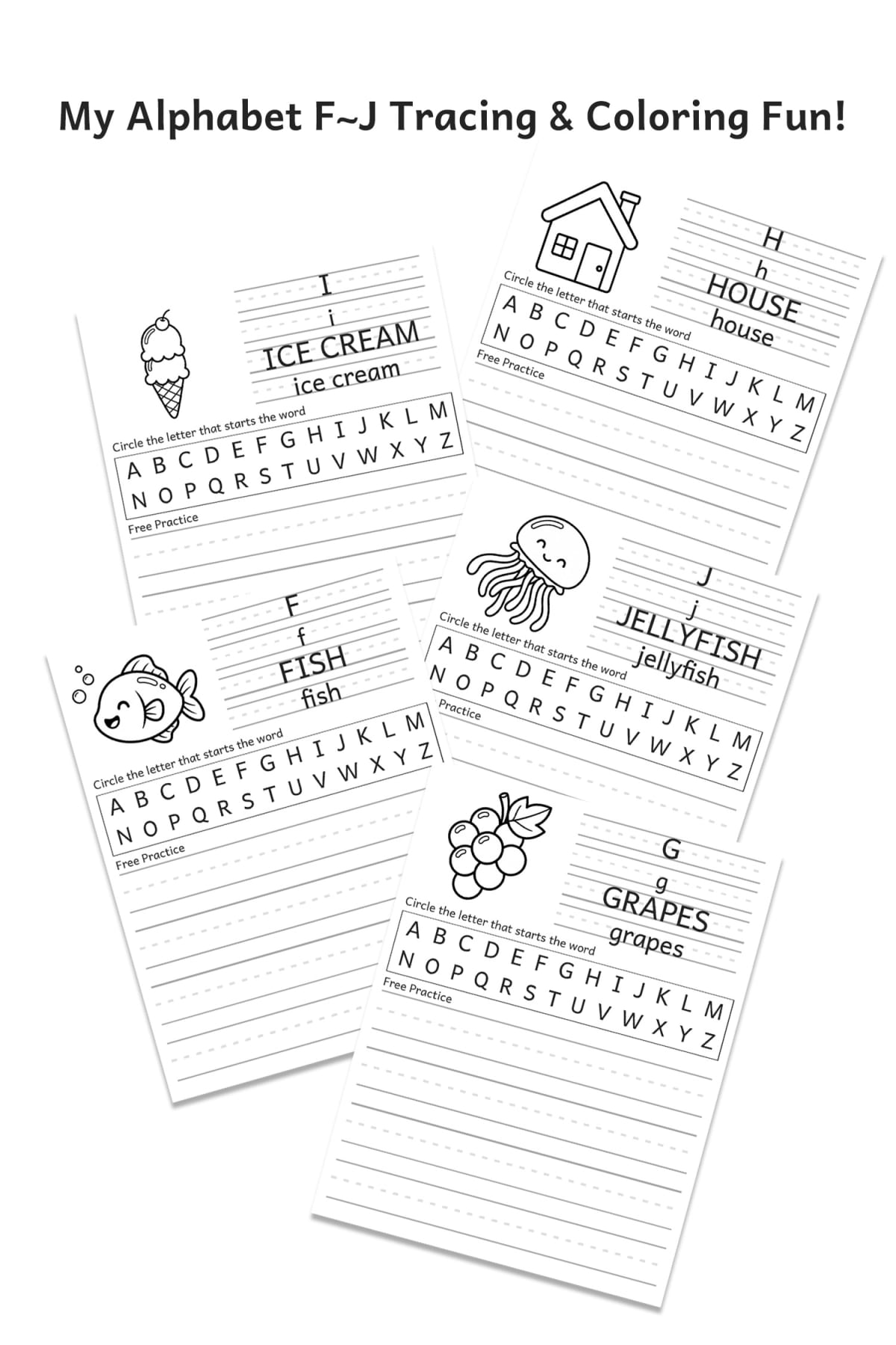 alphabet tracing worksheets