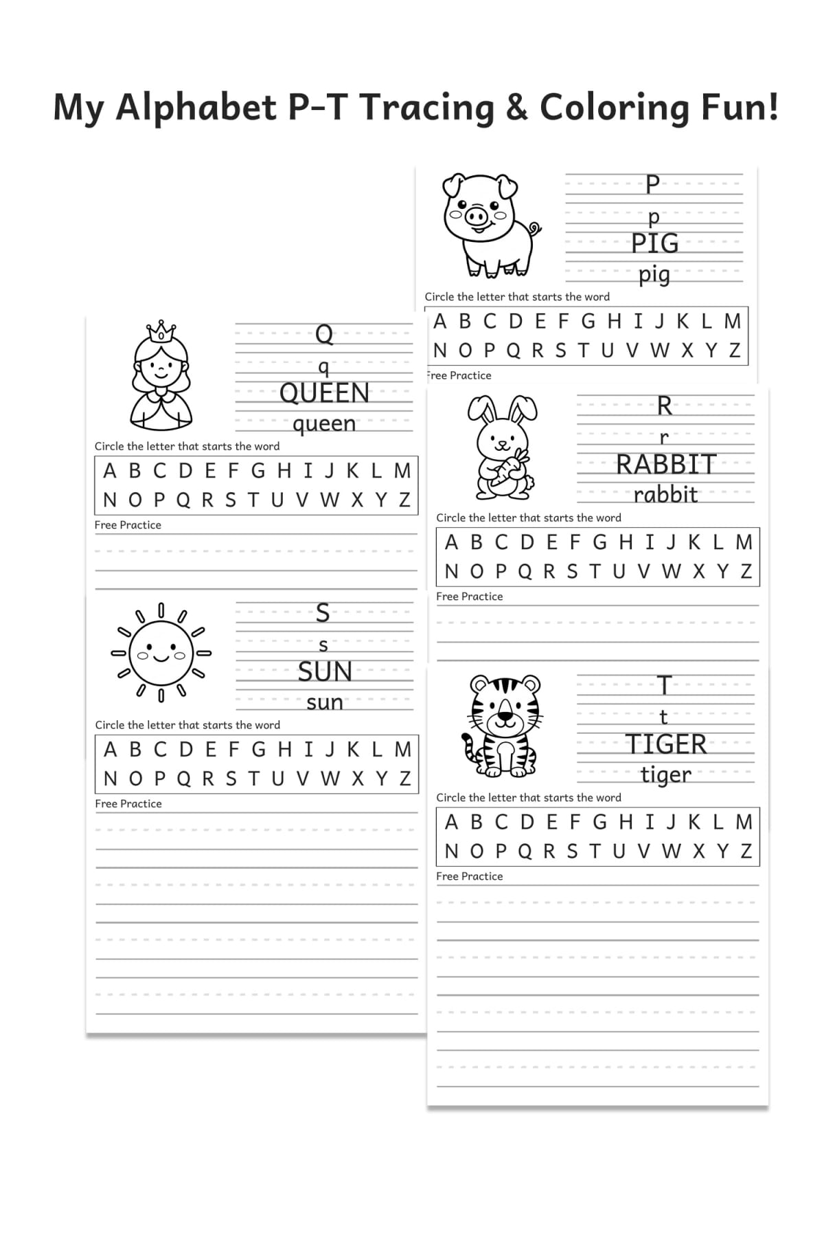 alphabet letter tracing